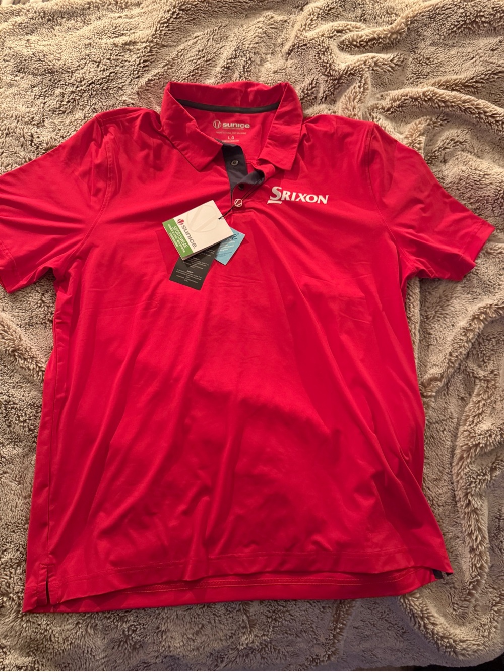 Srixon Men's Red Performance Golf Polo Shirt